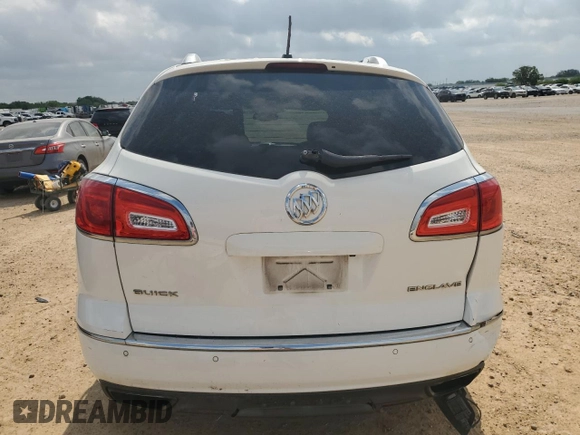 2014 Buick Enclave Leather with VIN 5GAKRBKD5EJ296646, listed as a Copart auction lot 54854175 with 154,345 mi miles and Salvage Title. Bid and sale history available at DreamBid. Image 6.