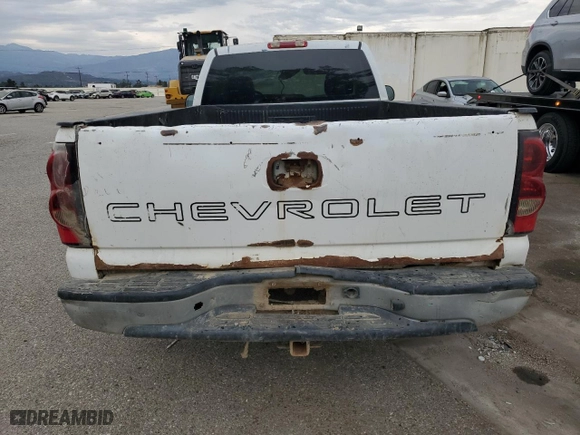 2005 Chevrolet Silverado 1500 Work Truck with VIN 1GCEC14V05Z203725, listed as a Copart auction lot 65658654 with 0 mi miles and Non Repairable. Bid and sale history available at carsss.com. Image 6.