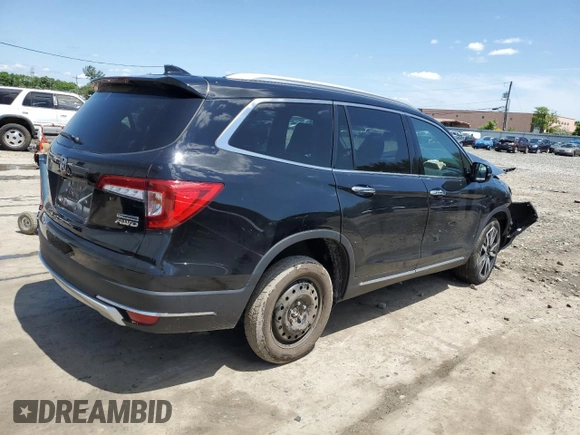 2022 Honda Pilot Touring 7-Passenger with VIN 5FNYF6H62NB057161, listed as a Copart auction lot 56423864 with 0 mi miles and Salvage Title. Bid and sale history available at carsss.com. Image 3.