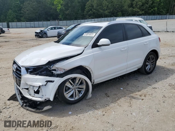 2017 Audi Q3 Premium with VIN WA1ECCFS0HR009810, listed as a Copart auction lot 51091023 with 68,454 mi miles. Bid and sale history available at carsss.com. Image 1.