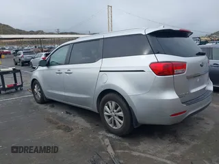 2016 Kia Sedona LX with VIN KNDMB5C13G6212492, listed as a IAAI auction lot 41793029 with 99,176 mi miles. Bid and sale history available at carsss.com. Image 3.