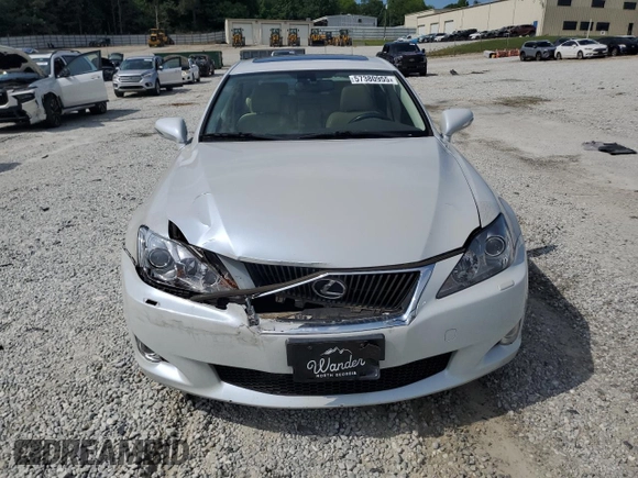 2009 Lexus IS 250 with VIN JTHCK262995034402, listed as a Copart auction lot 57380955 with 152,563 mi miles and Salvage title. Bid and sale history available at DreamBid. Image 5.