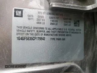 2012 Buick LaCrosse Premium 2 with VIN 1G4GF5E35CF179842, listed as a Copart auction lot 47640595 with 156,243 mi miles and Salvage Title. Bid and sale history available at carsss.com. Image 13.