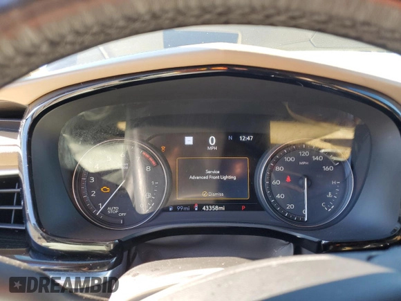 2020 Cadillac XT6 FWD Premium Luxury with VIN 1GYKPERS2LZ235113, listed as a Copart auction lot 87090074 with 43,358 mi miles and Salvage Title. Bid and sale history available at carsss.com. Image 9.