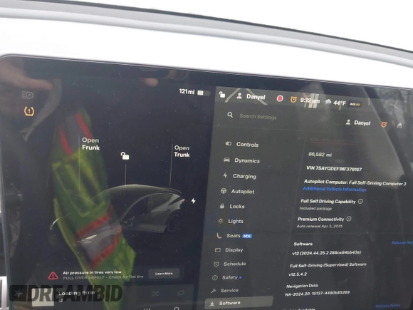 2022 Tesla Model Y Performance with VIN 7SAYGDEF1NF379167, listed as a IAAI auction lot 41429842 with 86,582 mi miles and . Bid and sale history available at DreamBid. Image 18.