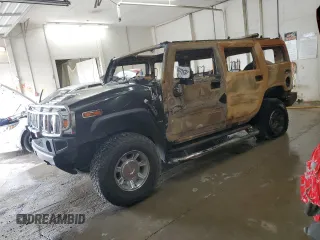 2005 Hummer H2 SUV z VIN 5GRGN23U75H123862, wystawiony jako Copart lot #55415255 z przebiegiem Nie podano mil oraz Nie do naprawy • Non repairable. Historia ofert i sprzedaży dostępna na DreamBid. Obrazek 1.