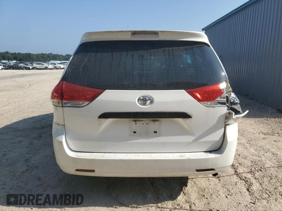 2012 Toyota Sienna with VIN 5TDZK3DC4CS204325, listed as a Copart auction lot 70357864 with 57,665 mi miles and Salvage Title. Bid and sale history available at carsss.com. Image 6.