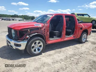 2021 Ram 1500 Lone Star with VIN 1C6RREFTXMN630958, listed as a Copart auction lot 55039995 with 53,497 mi miles and Salvage title. Bid and sale history available at DreamBid. Image 1.