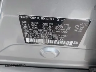 2022 Honda HR-V LX with VIN 3CZRU5H33NM725078, listed as a IAAI auction lot 42149593 with 30,932 mi miles and . Bid and sale history available at DreamBid. Image 9.