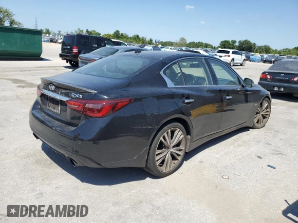 2018 Infiniti Q50 3.0t LUXE with VIN JN1EV7AP3JM591868, listed as a Copart auction lot 52430365 with 72,955 mi miles and Salvage Title. Bid and sale history available at carsss.com. Image 3.