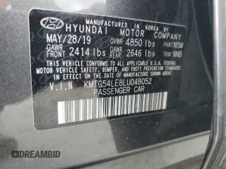 2020 Genesis G70 3.3T with VIN KMTG54LE8LU048052, listed as a Copart auction lot 88071305 with 42,502 mi miles and Salvage Title. Bid and sale history available at DreamBid. Image 12.