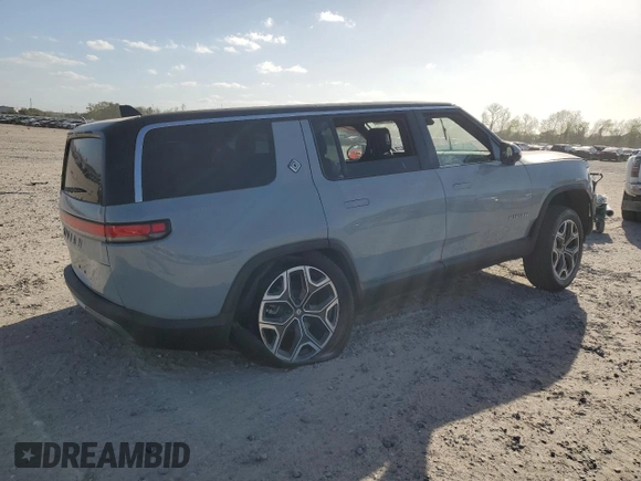 2025 Rivian R1S Adventure z VIN 7PDSGBBA5SN045424, wystawiony jako Copart lot #49675655 z przebiegiem Nie podano mil oraz Szkoda całkowita • Salvage title. Historia ofert i sprzedaży dostępna na DreamBid. Obrazek 3.