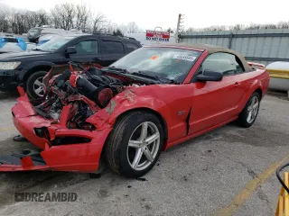 2007 Ford Mustang GT Deluxe with VIN 1ZVHT85H375202073, listed as a Copart auction lot 48035584 with 152,873 mi miles and Salvage Title. Bid and sale history available at carsss.com. Image 1.