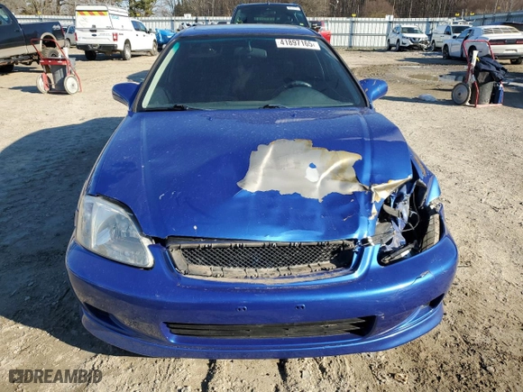 2000 Honda Civic Si with VIN 1HGEM1159YL048263, listed as a Copart auction lot 41897165 with 161,608 mi miles and Salvage Title. Bid and sale history available at carsss.com. Image 5.