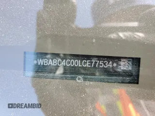 2020 BMW 8 Series M850i xDrive with VIN WBABC4C00LCE77534, listed as a Copart auction lot 54722515 with 0 mi miles and Salvage Title. Bid and sale history available at carsss.com. Image 12.