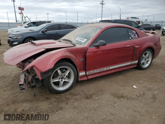 2003 Ford Mustang GT Deluxe with VIN 1FAFP42X73F394014, listed as a Copart auction lot 50248865 with 0 mi miles and Salvage Title. Bid and sale history available at carsss.com. Image 1.