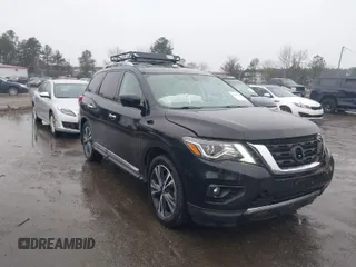 2020 Nissan Pathfinder Platinum with VIN 5N1DR2DM2LC597568, listed as a IAAI auction lot 41868520 with 50,794 mi miles. Bid and sale history available at carsss.com. Image 1.