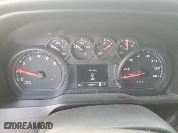 2020 Chevrolet Silverado 1500 Work Truck with VIN 1GCRWAEFXLZ245431, listed as a Copart auction lot 77218904 with 80,076 mi miles and Salvage Title. Bid and sale history available at DreamBid. Image 9.