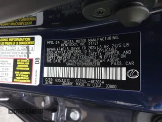 2021 Lexus ES with VIN 58ADZ1B13MU092310, listed as a IAAI auction lot 41878570 with 34,401 mi miles. Bid and sale history available at carsss.com. Image 9.