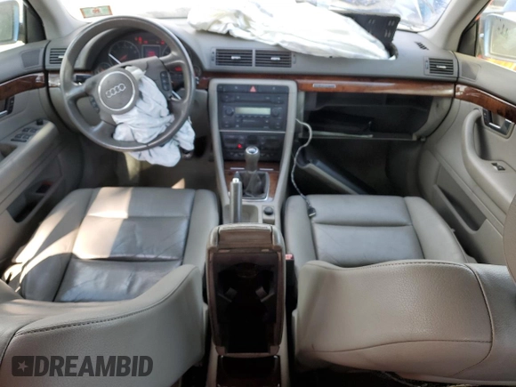 2005 Audi A4 3.0L with VIN WAULT68E85A021636, listed as a Copart auction lot 83424744 with 163,991 mi miles and Salvage title. Bid and sale history available at DreamBid. Image 8.