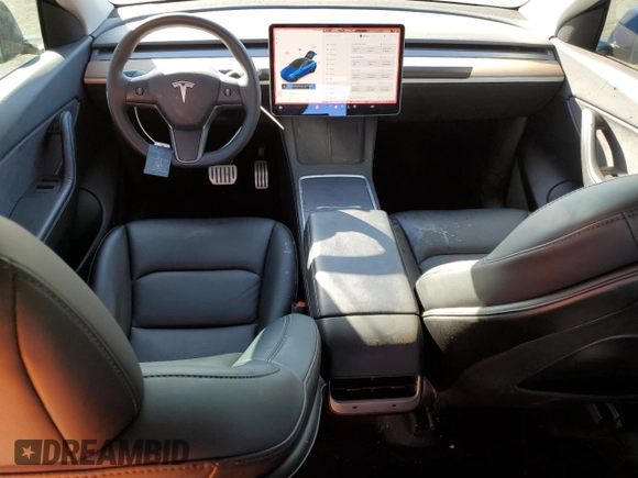 2021 Tesla Model Y Performance with VIN 5YJYGDEF0MF262336, listed as a Copart auction lot 60618534 with 29,242 mi miles and Salvage Title. Bid and sale history available at DreamBid. Image 8.