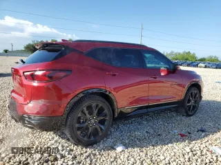 2021 Chevrolet Blazer RS with VIN 3GNKBERSXMS521902, listed as a Copart auction lot 54142845 with 51,135 mi miles and Salvage title. Bid and sale history available at DreamBid. Image 3.