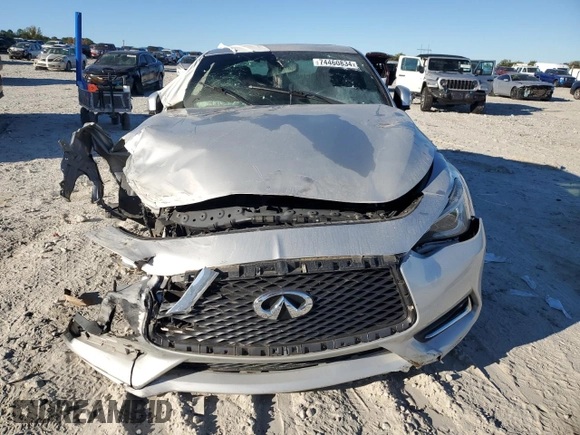 2018 Infiniti Q60 Sport with VIN JN1EV7EL3JM390639, listed as a Copart auction lot 74460834 with 76,707 mi miles and Salvage title. Bid and sale history available at DreamBid. Image 5.