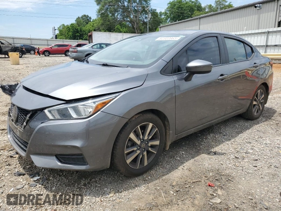 2021 Nissan Versa SV with VIN 3N1CN8EV3ML880947, listed as a Copart auction lot 60303965 with 98,646 mi miles and Salvage title. Bid and sale history available at DreamBid. Image 1.