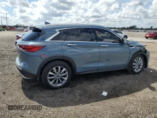 2022 Infiniti QX50 LUXE with VIN 3PCAJ5BA3NF117553, listed as a Copart auction lot 45706895 with 51,329 mi miles and Non Repairable. Bid and sale history available at carsss.com. Image 3.