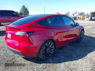 2023 Tesla Model Y Performance with VIN 7SAYGDEF5PF968855, listed as a IAAI auction lot 41499334 with 37,032 mi miles and . Bid and sale history available at DreamBid. Image 4.