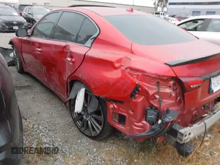 2021 Infiniti Q50 Red Sport 400 with VIN JN1FV7DP7MM850432, listed as a IAAI auction lot 42057935 with 15,936 mi miles and . Bid and sale history available at DreamBid. Image 3.