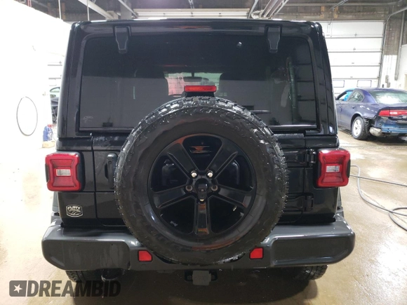 2021 Jeep Wrangler Unlimited Sahara Altitude с VIN 1C4HJXEN3MW796808, выставлен на аукционе Copart как лот 88975515 с пробегом 25 824 миль миль и Списание • Salvage title. История ставок и продаж доступна на DreamBid. Изображение 6.