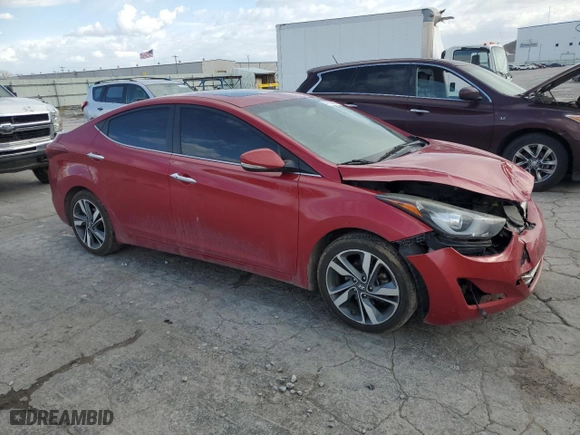 2014 Hyundai Elantra SE with VIN KMHDH4AE8EU169335, listed as a Copart auction lot 47669065 with 169,332 mi miles and Salvage Title. Bid and sale history available at carsss.com. Image 4.