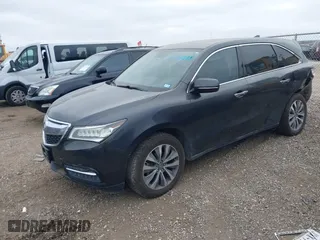2015 Acura MDX Tech Pkg with VIN 5FRYD4H43FB004106, listed as a IAAI auction lot 40731821 with 99,020 mi miles. Bid and sale history available at carsss.com. Image 2.
