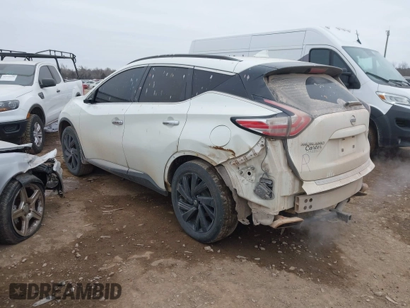 2017 Nissan Murano S with VIN 5N1AZ2MH0HN185795, listed as a IAAI auction lot 41557000 with 182,687 mi miles and . Bid and sale history available at DreamBid. Image 3.