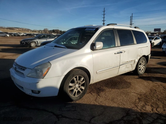 2010 Kia Sedona EX with VIN KNDMH4C31A6361629, listed as a Copart auction lot 84851224 with 160,696 mi miles and Salvage Title. Bid and sale history available at carsss.com. Image 1.