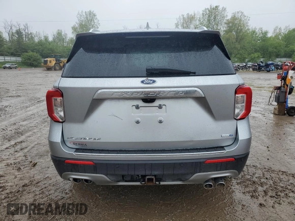 2020 Ford Explorer Platinum with VIN 1FM5K8HC7LGB27963, listed as a Copart auction lot 57850235 with 110,297 mi miles and Salvage title. Bid and sale history available at DreamBid. Image 6.