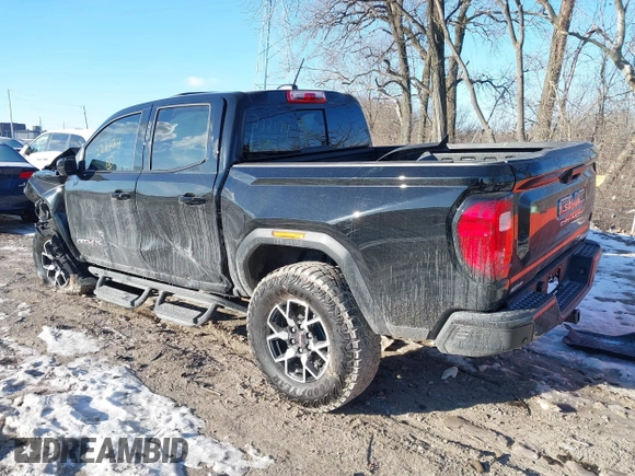 2024 GMC Canyon 4WD AT4X with VIN 1GTP6EEK7R1222174, listed as a IAAI auction lot 41377759 with 2,642 mi miles. Bid and sale history available at carsss.com. Image 3.
