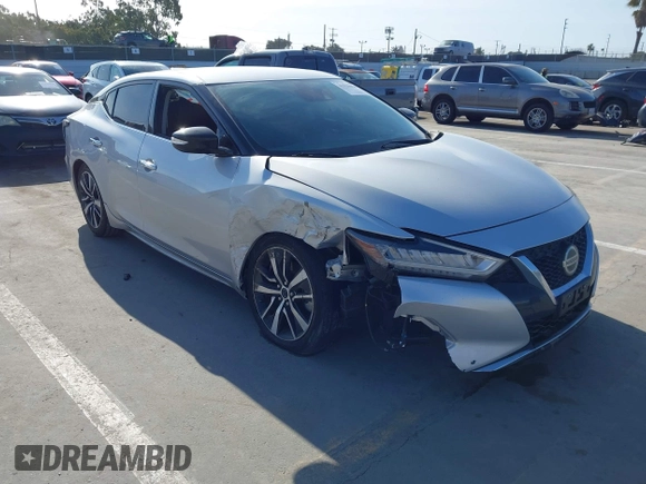 2021 Nissan Maxima SV with VIN 1N4AA6CV0MC505297, listed as a IAAI auction lot 41920090 with 70,100 mi miles and . Bid and sale history available at DreamBid. Image 1.