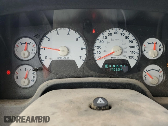 2006 Dodge 1500 SLT with VIN 1D7HU16256J107320, listed as a Copart auction lot 77988064 with 170,634 mi miles and Salvage Title. Bid and sale history available at DreamBid. Image 9.