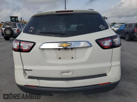 2015 Chevrolet Traverse LS z VIN 1GNKRFKD5FJ149287, wystawiony jako Copart lot #58641485 z przebiegiem 154 681 mil mil oraz Szkoda całkowita • Salvage title. Historia ofert i sprzedaży dostępna na DreamBid. Obrazek 6.