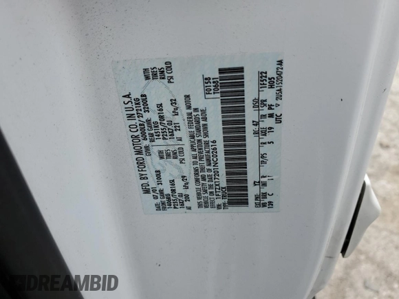 2001 Ford F-150 XL with VIN 1FTZX17201NC02616, listed as a Copart auction lot 52849795 with Not provided miles and Clean title. Bid and sale history available at DreamBid. Image 14.