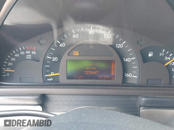 2002 Mercedes-Benz C with VIN WDBRF61J92E004472, listed as a IAAI auction lot 42144326 with 125,847 mi miles. Bid and sale history available at carsss.com. Image 7.