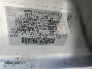 2016 Nissan Versa S z VIN 3N1CN7AP3GL859294, wystawiony jako Copart lot #57069925 z przebiegiem 124 928 mil mil oraz Czysty tytuł • Clean title. Historia ofert i sprzedaży dostępna na DreamBid. Obrazek 12.