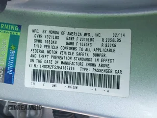 2014 Honda Accord Sedan Sport with VIN 1HGCR2F52EA167965, listed as a IAAI auction lot 41979316 with 169,648 mi miles. Bid and sale history available at carsss.com. Image 9.