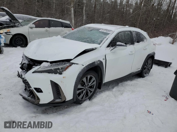 2020 Lexus UX 250h F Sport z VIN JTHR9JBH0L2031472, wystawiony jako Copart lot #87076054 z przebiegiem 110 396 mil mil oraz Szkoda całkowita • Salvage title. Historia ofert i sprzedaży dostępna na DreamBid. Obrazek 1.
