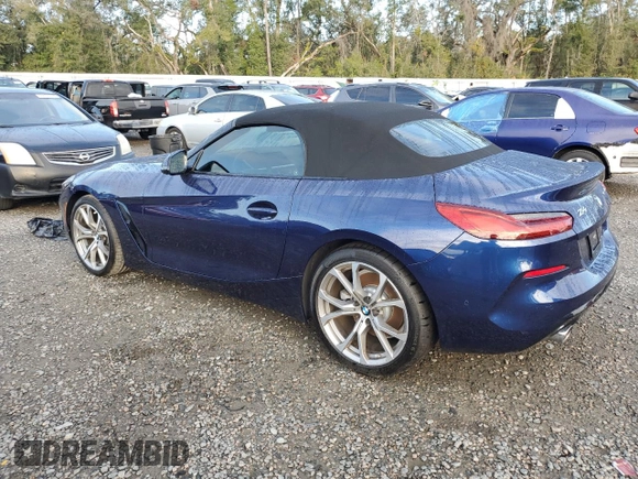 2020 BMW Z4 sDrive30i with VIN WBAHF3C08LWW61434, listed as a Copart auction lot 88502635 with 14,044 mi miles and Salvage Title. Bid and sale history available at carsss.com. Image 2.
