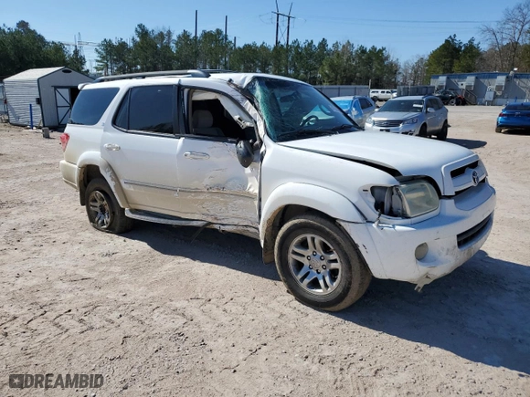 2007 Toyota Sequoia SR5 with VIN 5TDZT34A17S296107, listed as a Copart auction lot 47266185 with 0 mi miles and Salvage Title. Bid and sale history available at carsss.com. Image 4.