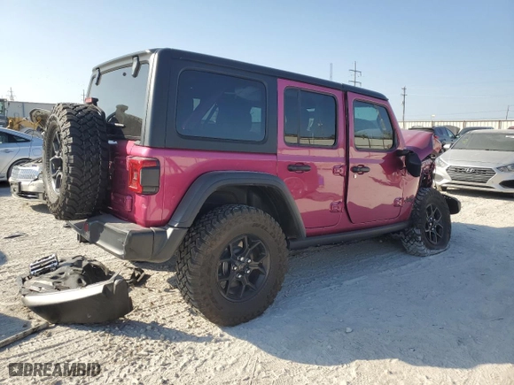 2024 Jeep Wrangler Sport S with VIN 1C4PJXDG8RW323265, listed as a Copart auction lot 76496394 with 3,060 mi miles and Salvage Title. Bid and sale history available at carsss.com. Image 3.
