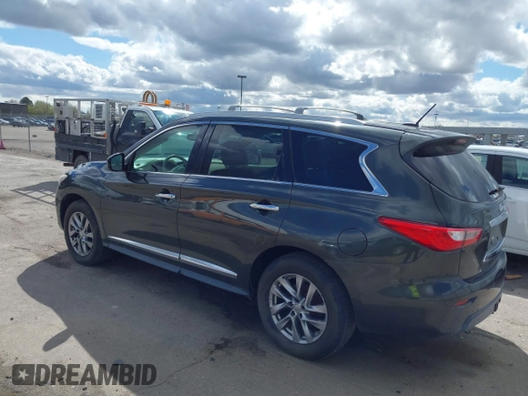 2013 Infiniti JX35 z VIN 5N1AL0MM0DC302090, wystawiony jako IAAI lot #41945285 z przebiegiem 198 767 mil mil oraz . Historia ofert i sprzedaży dostępna na DreamBid. Obrazek 3.